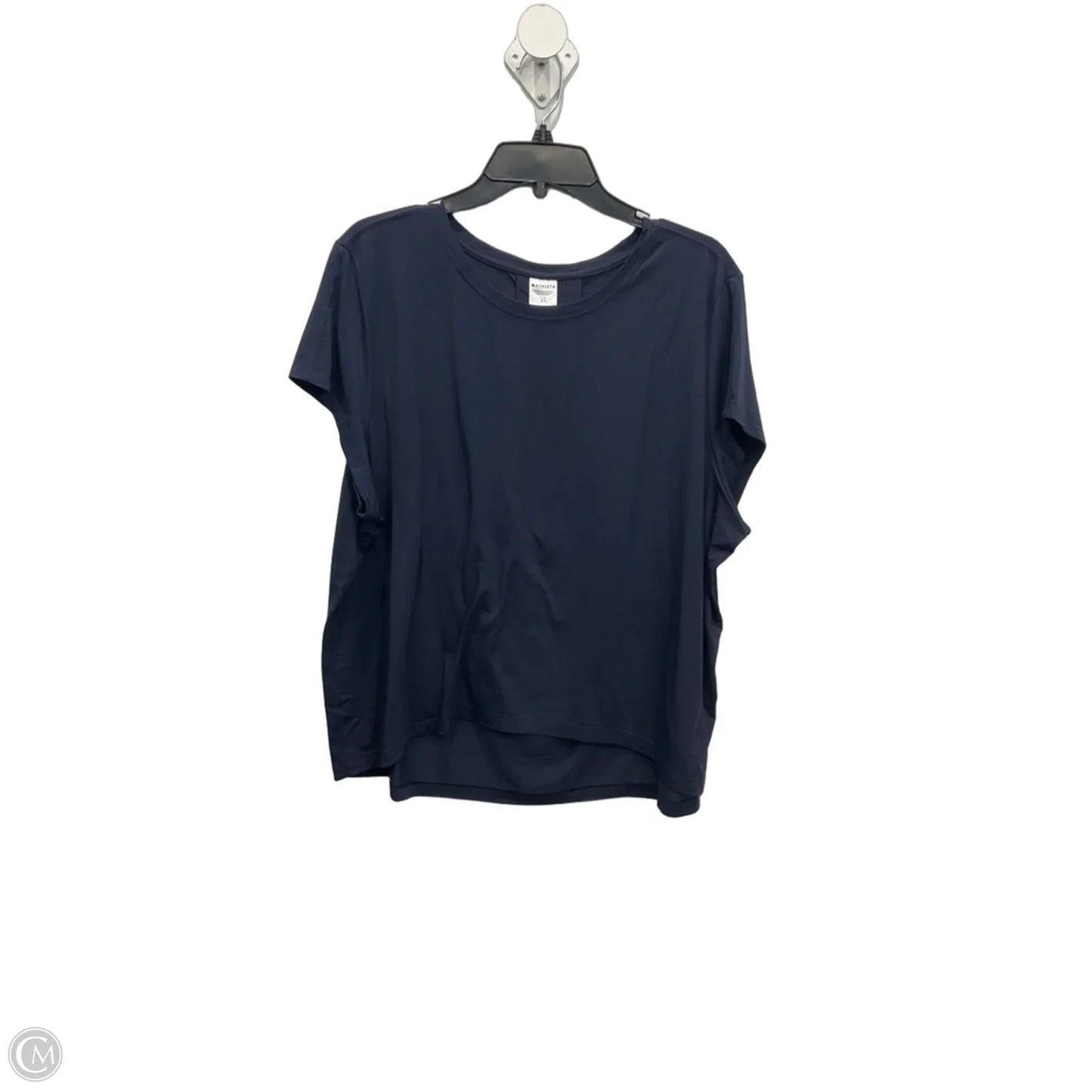 Athletic Top Short Sleeve By Athleta In Blue, Size: L