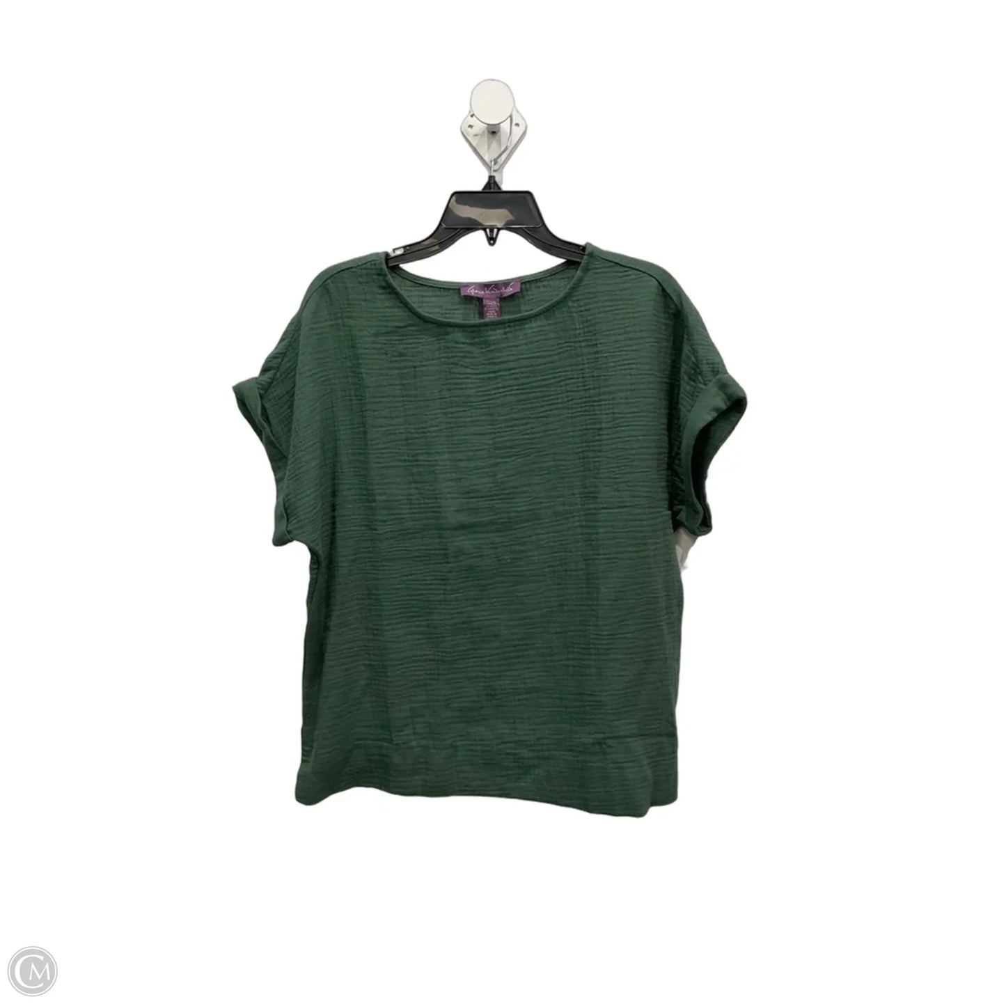 Top Short Sleeve By Gloria Vanderbilt In Green, Size: M