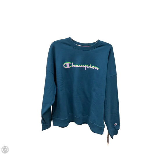 Sweatshirt Crewneck By Champion In Teal, Size: Xl