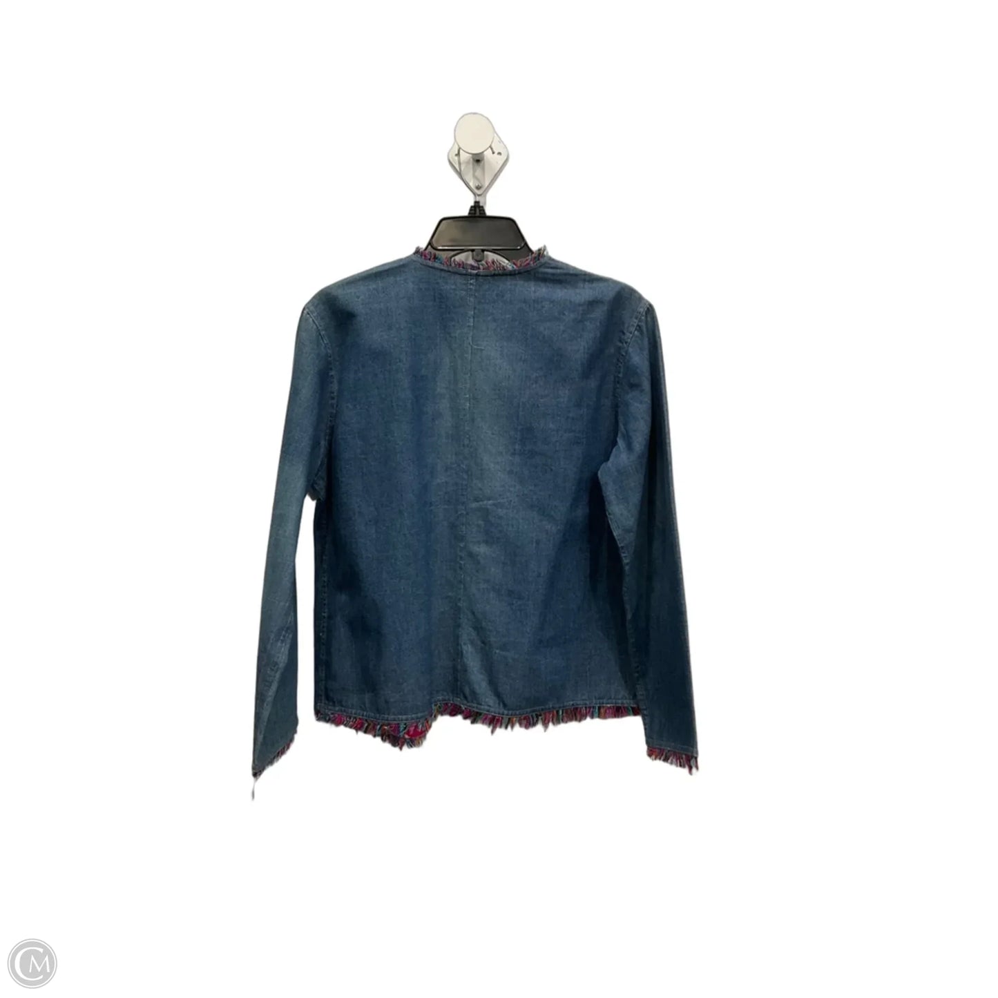 Jacket Denim By Chicos In Blue Denim, Size: M