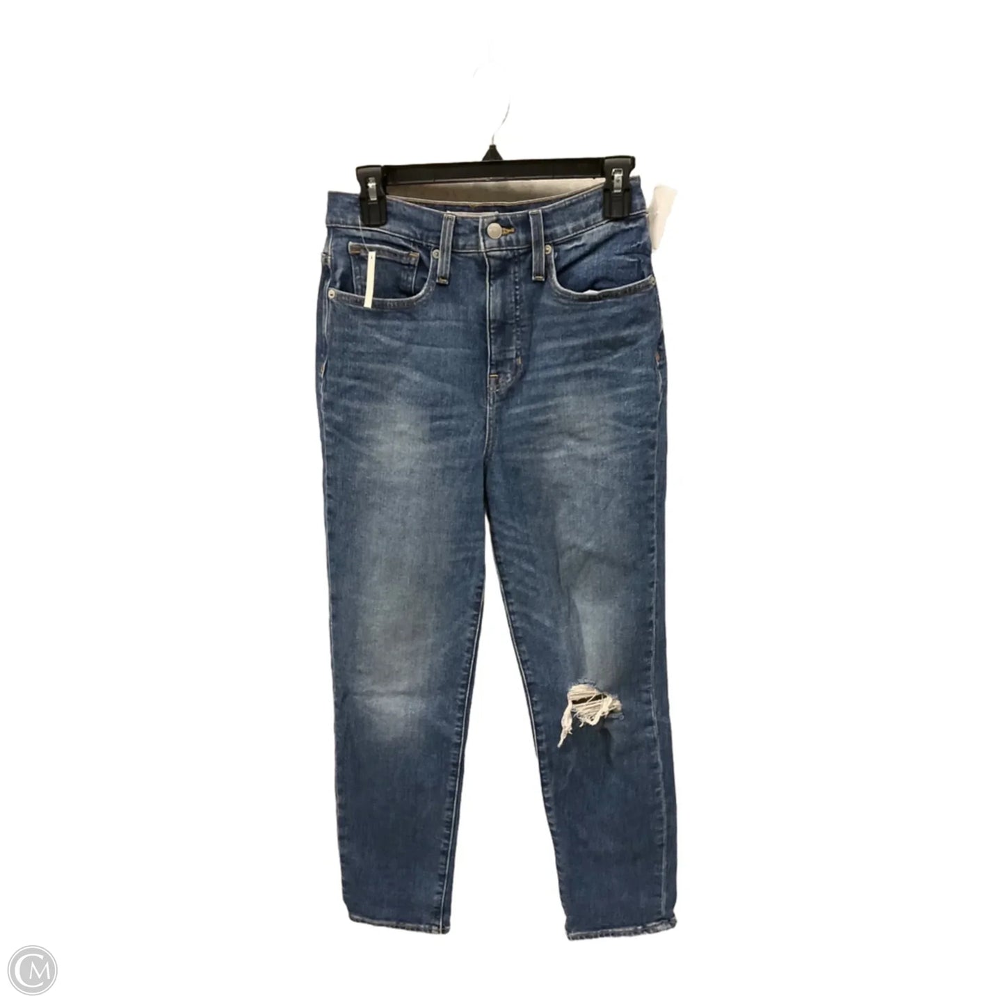 Jeans Straight By Madewell In Blue Denim, Size: 4
