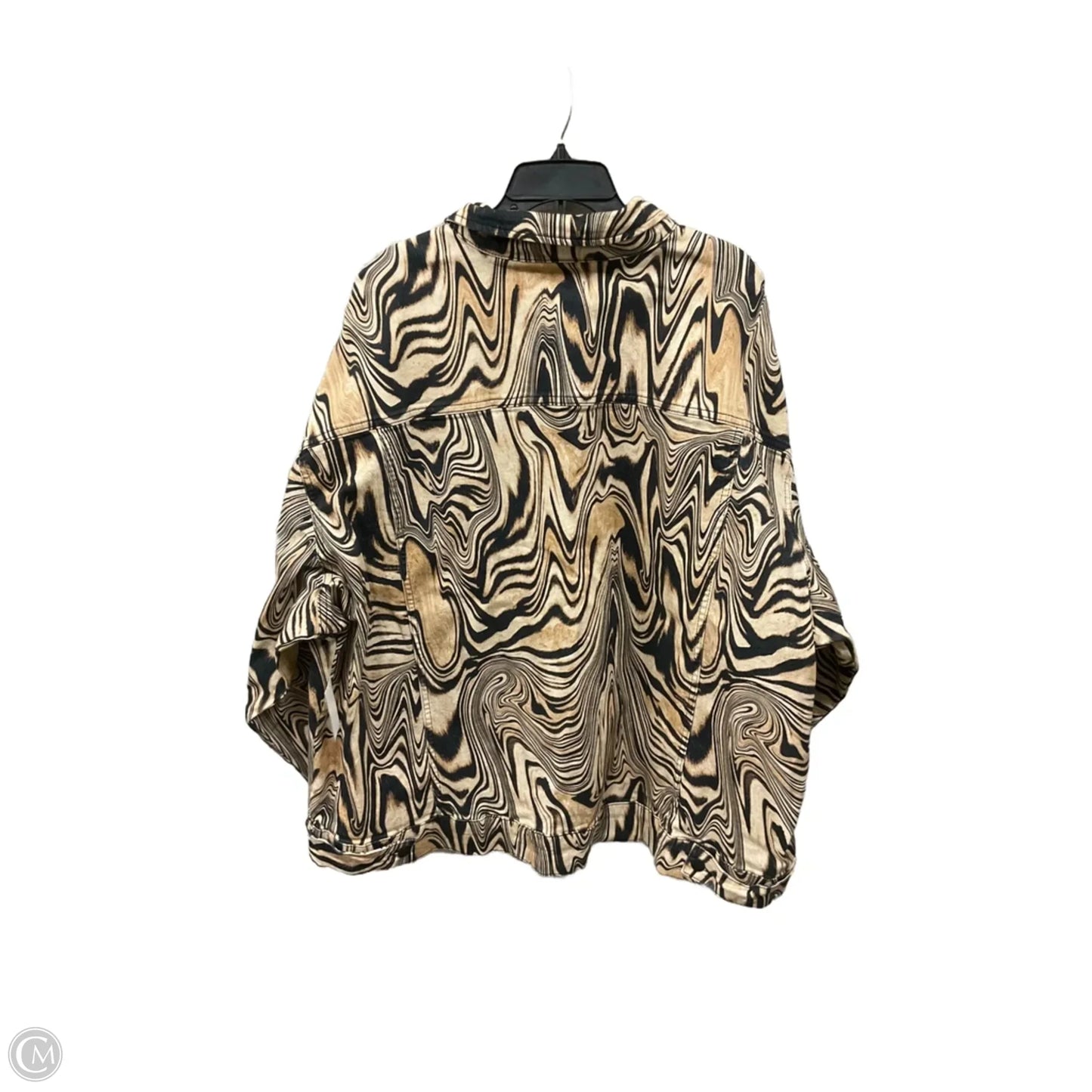 Jacket Denim By Good American In Brown, Size: L