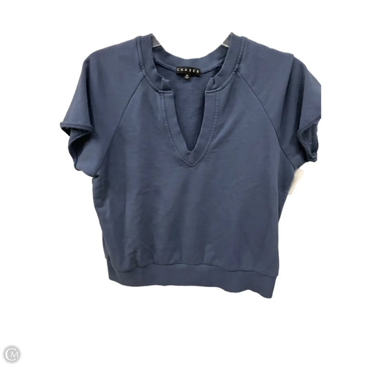 Top Short Sleeve By Chaser In Blue, Size: M