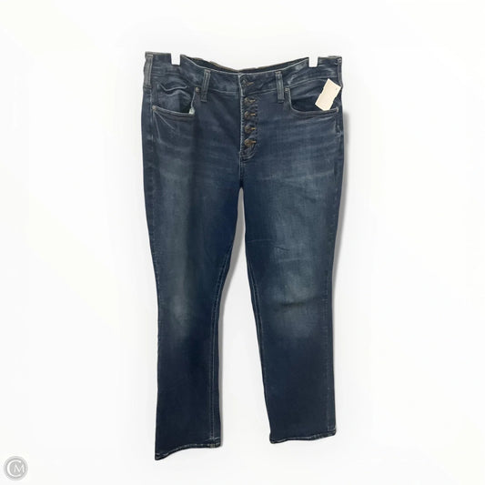 Jeans Boot Cut By Silver In Blue Denim, Size: 16