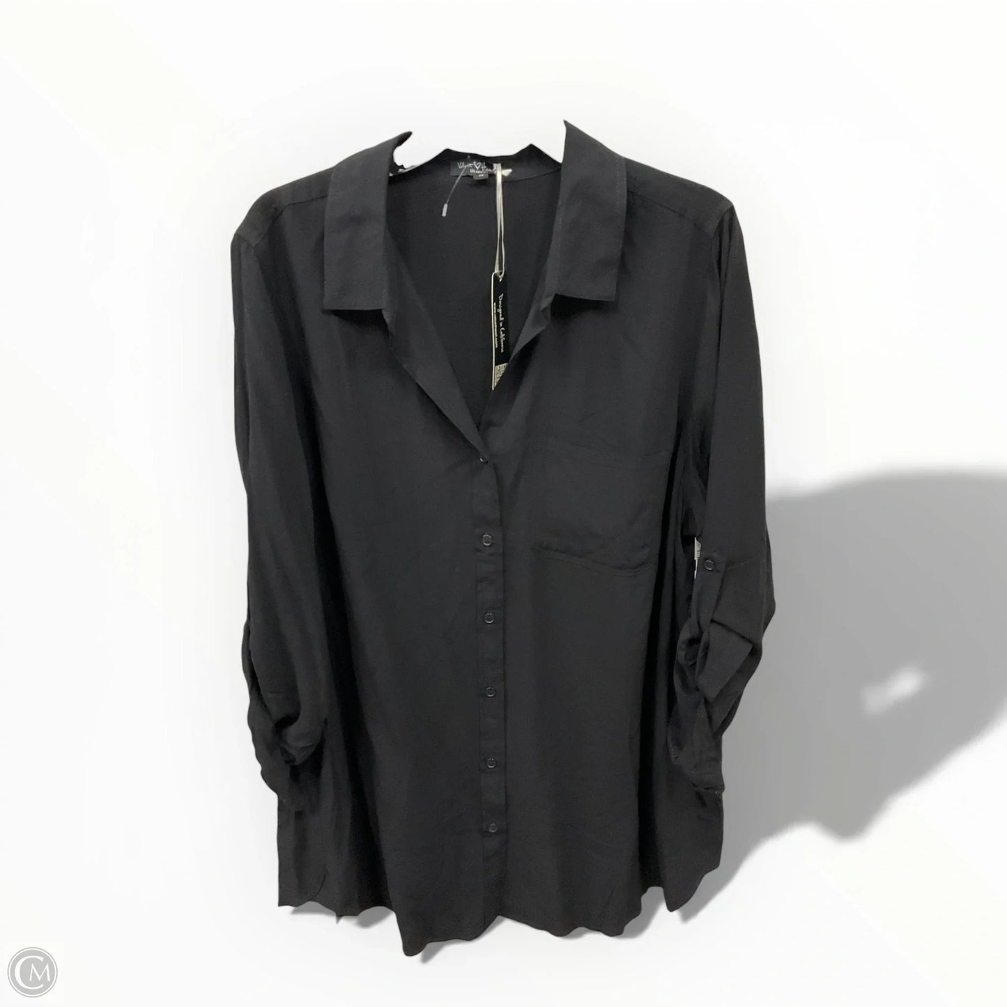 Blouse 3/4 Sleeve By Velvet Heart In Black, Size: 2x