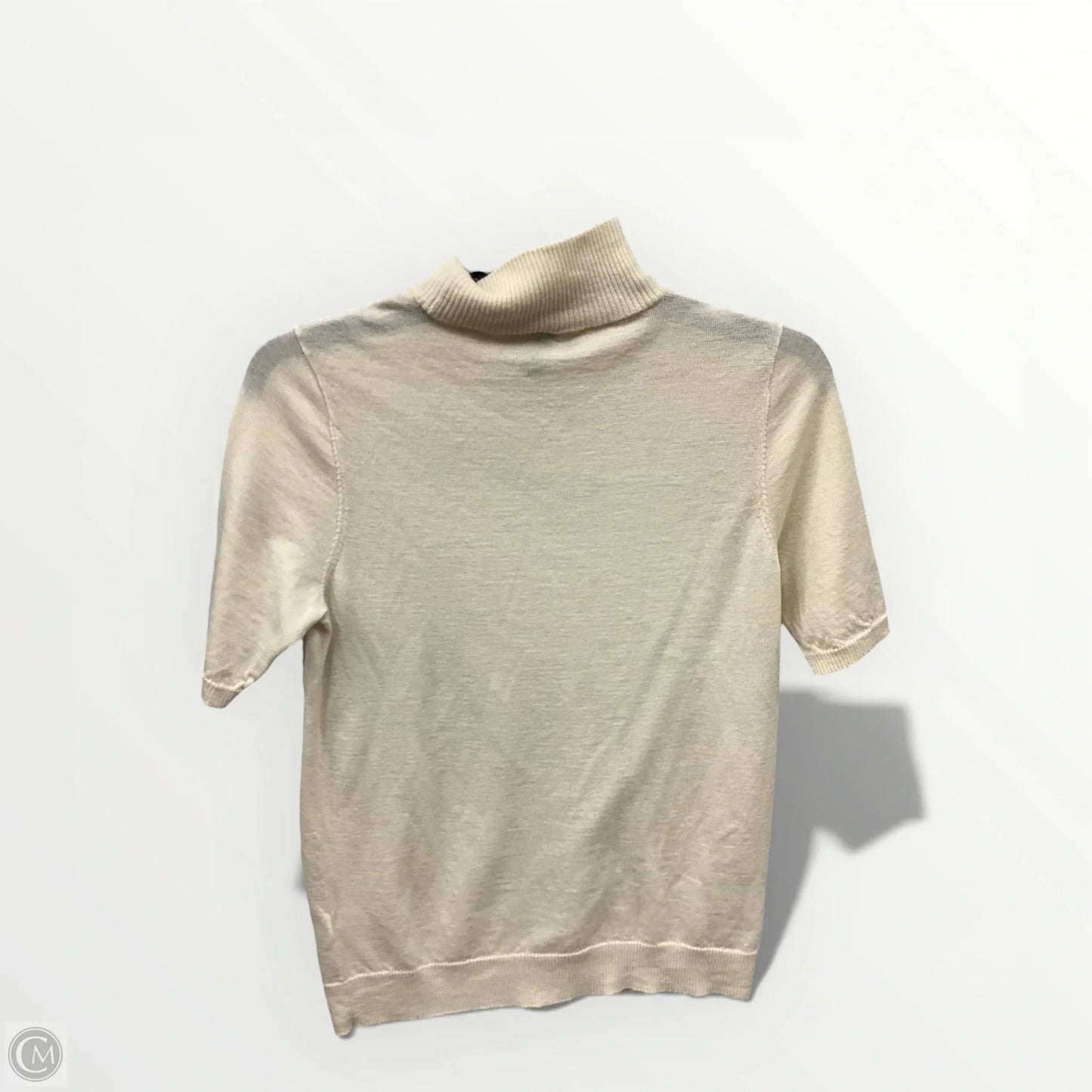 Sweater Short Sleeve By Eileen Fisher In Cream, Size: S