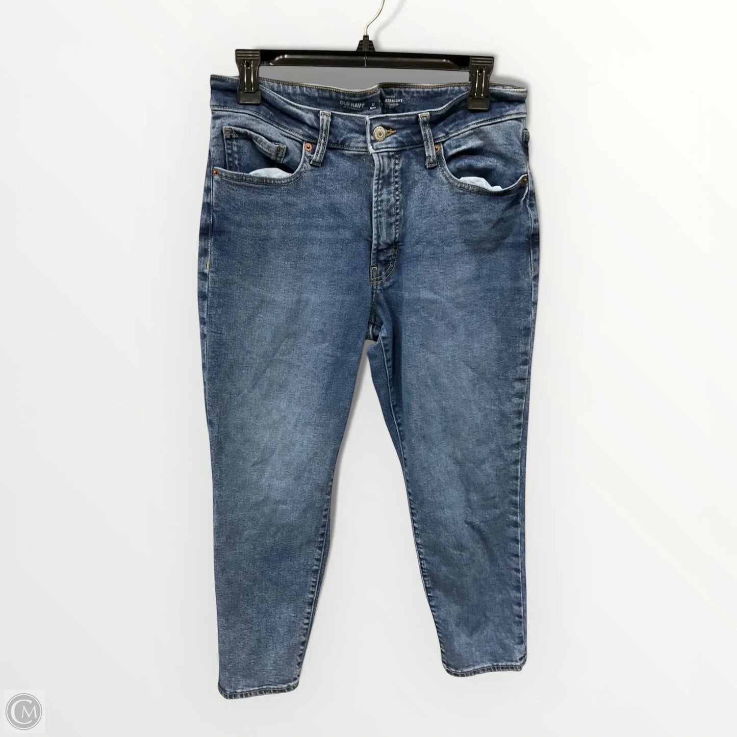 Jeans Skinny By Old Navy In Blue Denim, Size: 12