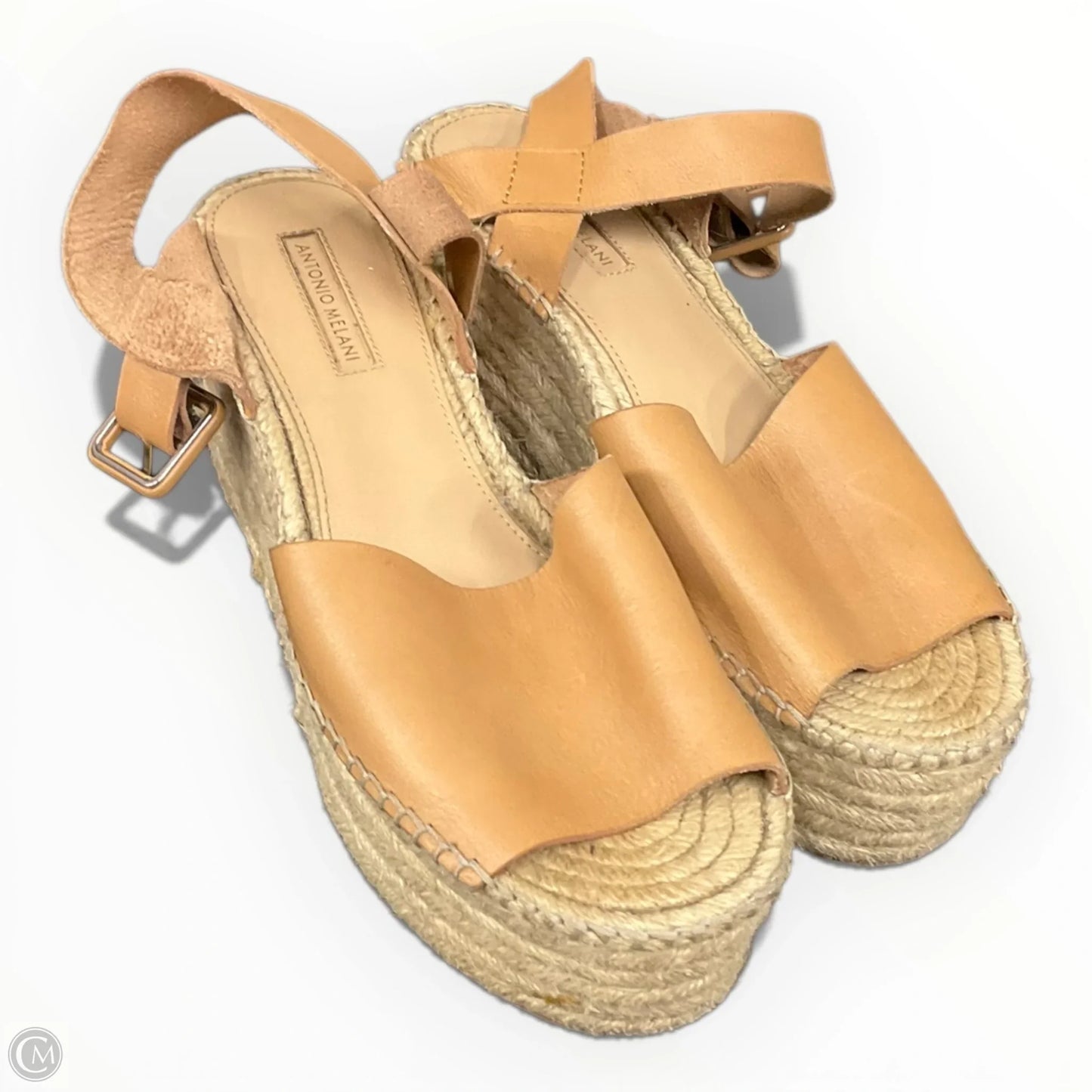 Sandals Heels Wedge By Antonio Melani In Tan, Size: 8