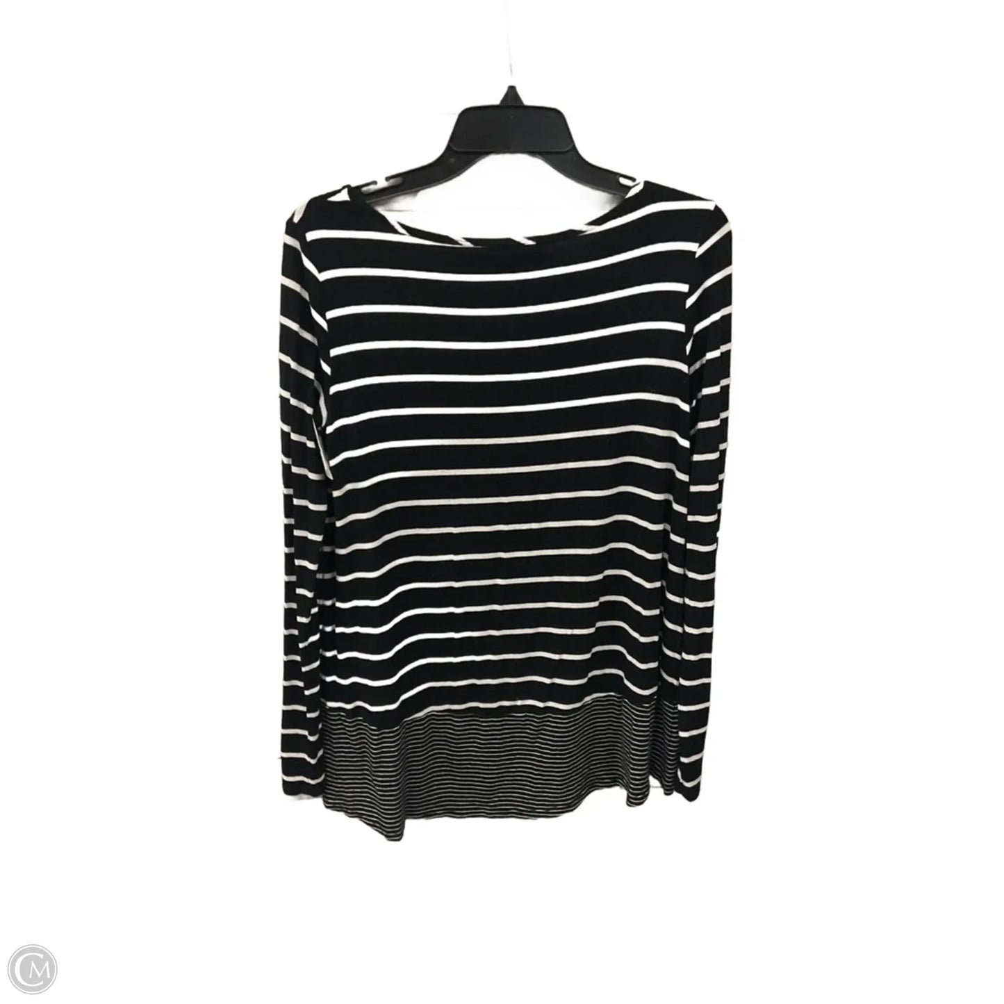 Top Long Sleeve Basic By Bcbgmaxazria In Striped Pattern, Size: S