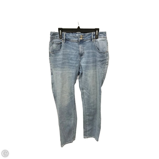 Jeans Straight By Hudson In Blue Denim, Size: 12