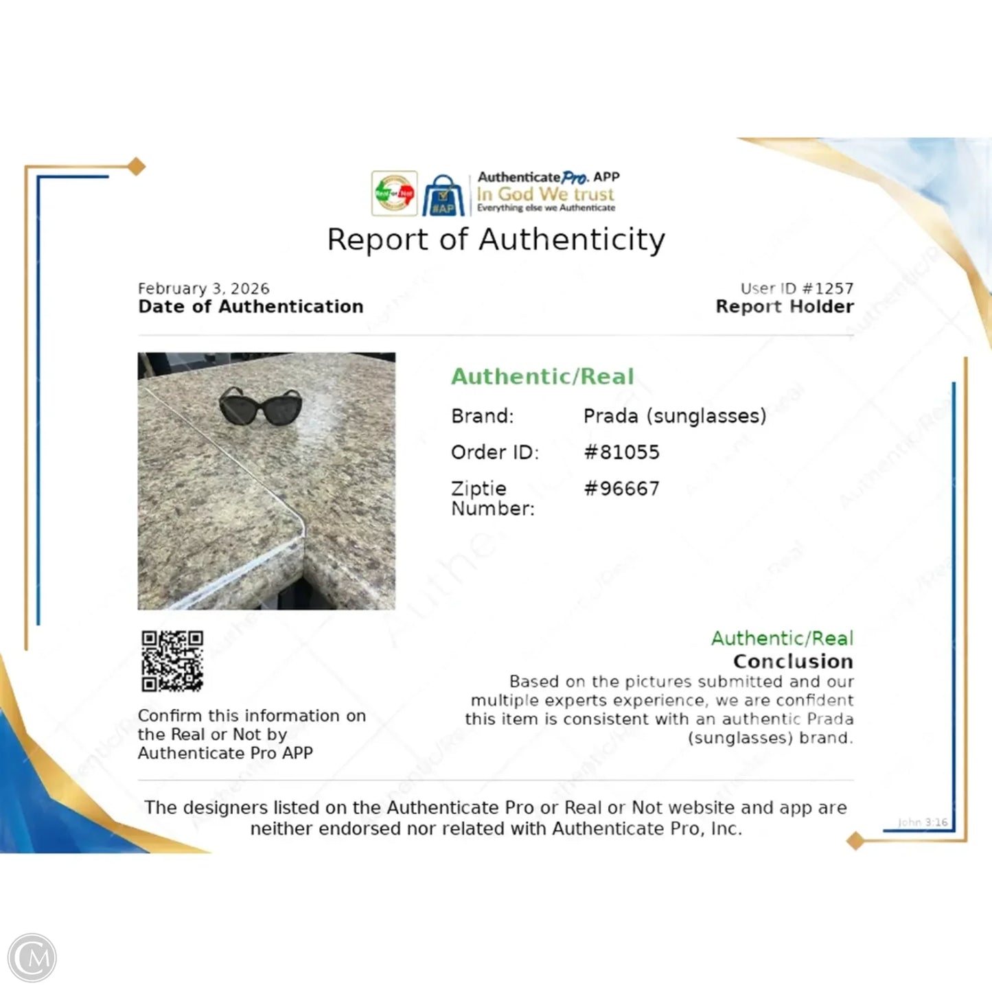 Sunglass Case Luxury Designer By Prada