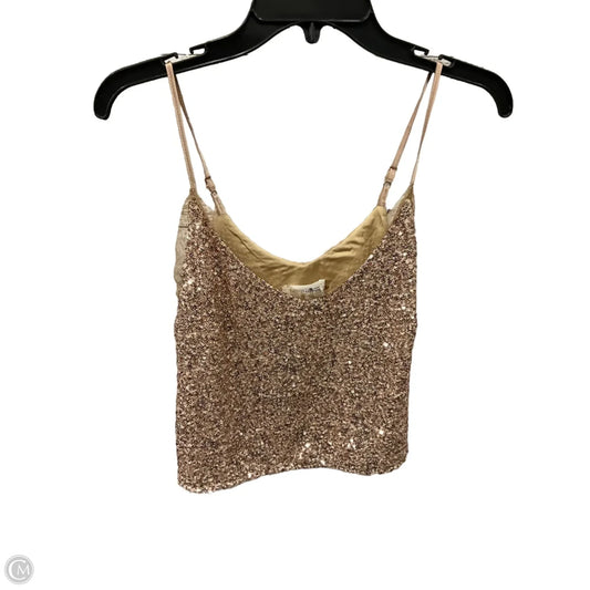 Top Sleeveless By Heartloom In Gold, Size: Xs