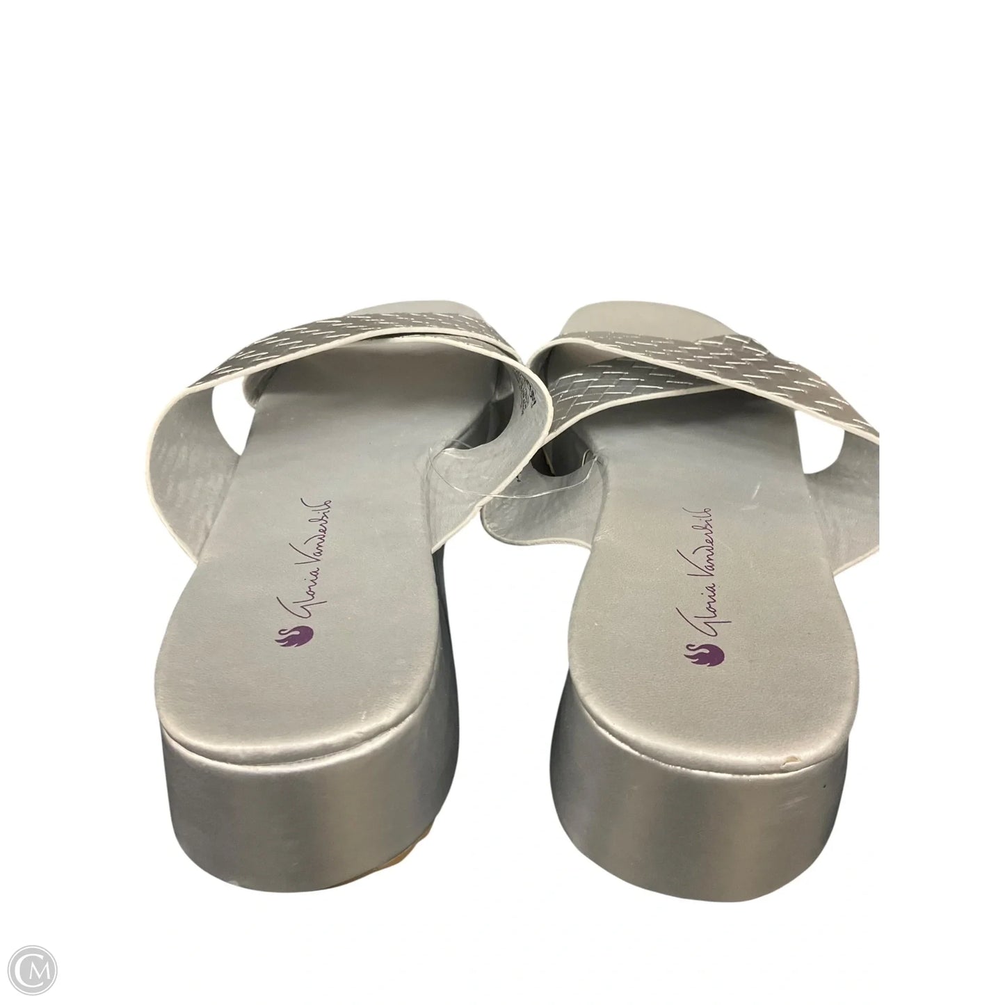 Sandals Heels Platform By Gloria Vanderbilt In Silver, Size: 11