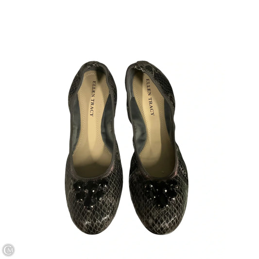 Shoes Flats By Ellen Tracy In Snakeskin Print, Size: 9