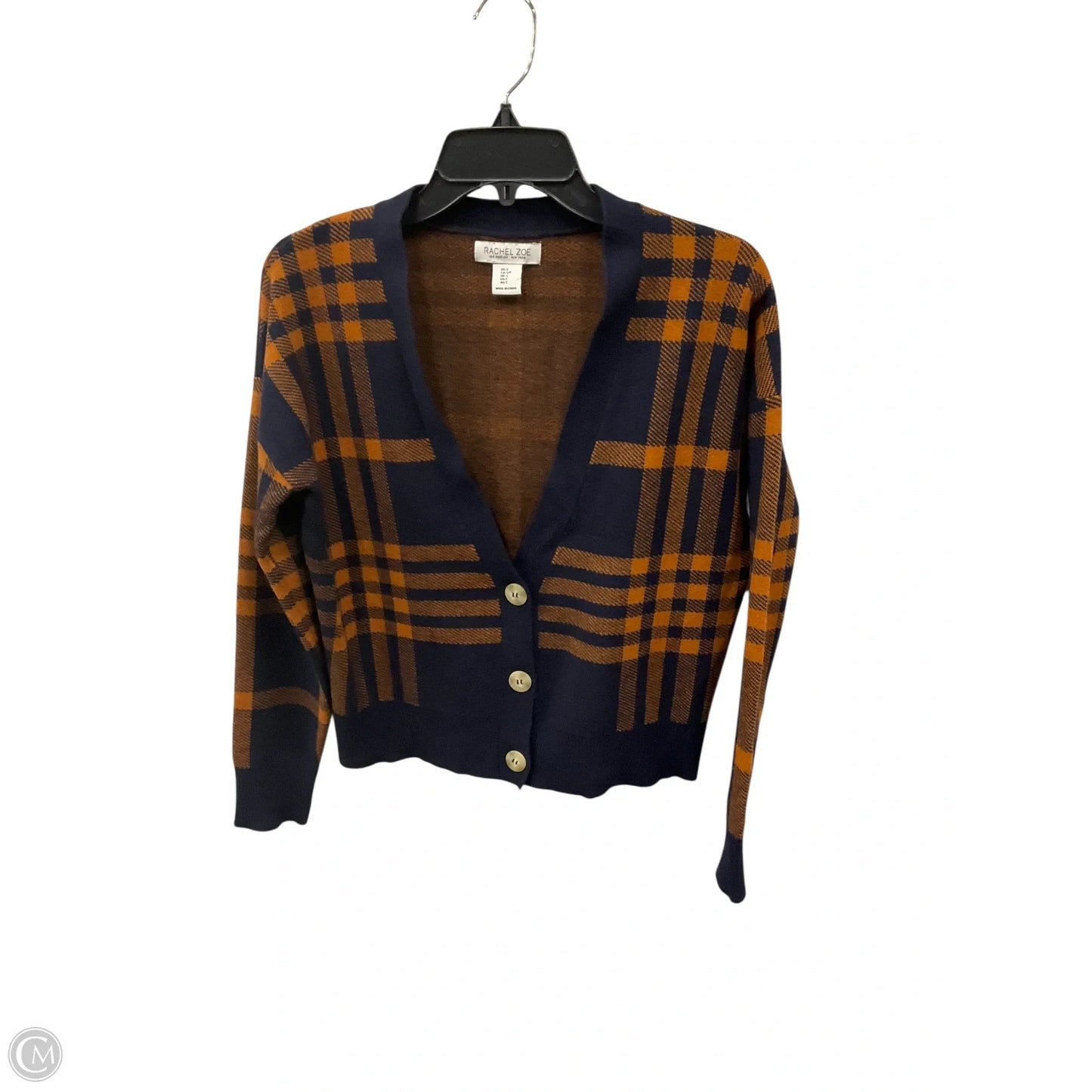 Cardigan By Rachel Zoe In Plaid Pattern, Size: S