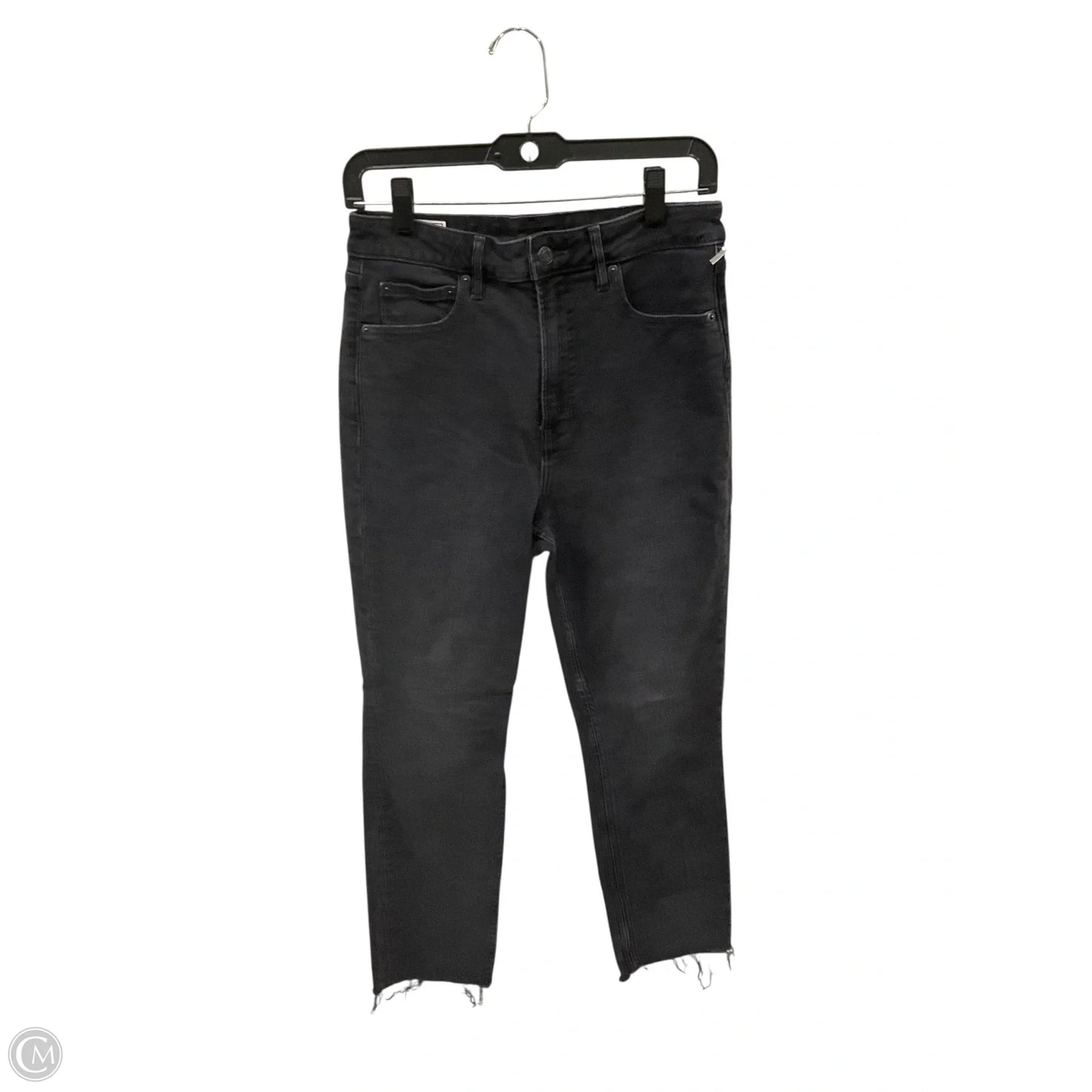 Jeans Straight By Gap In Black Denim, Size: 8