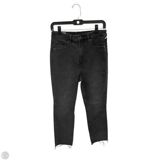 Jeans Straight By Gap In Black Denim, Size: 8