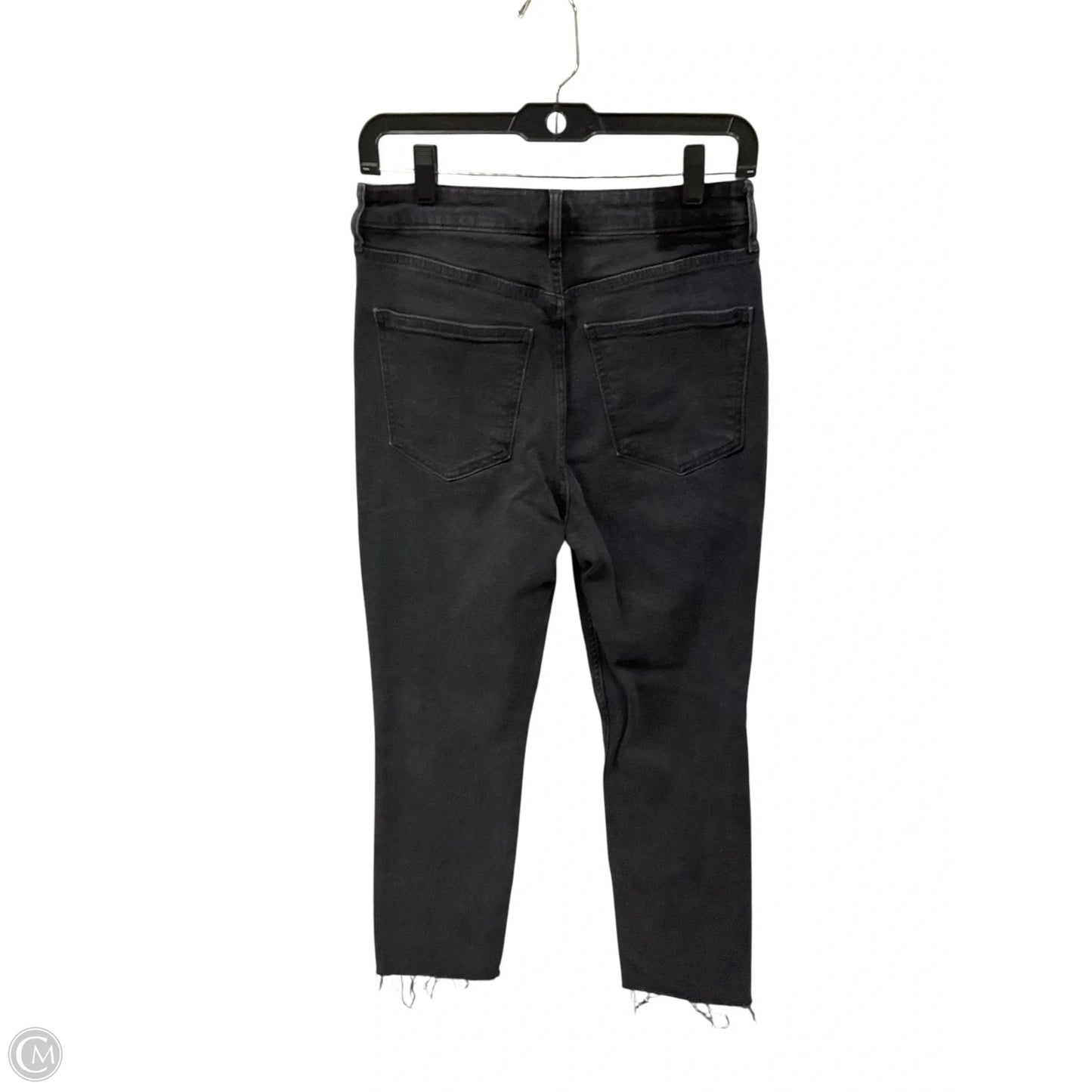 Jeans Straight By Gap In Black Denim, Size: 8