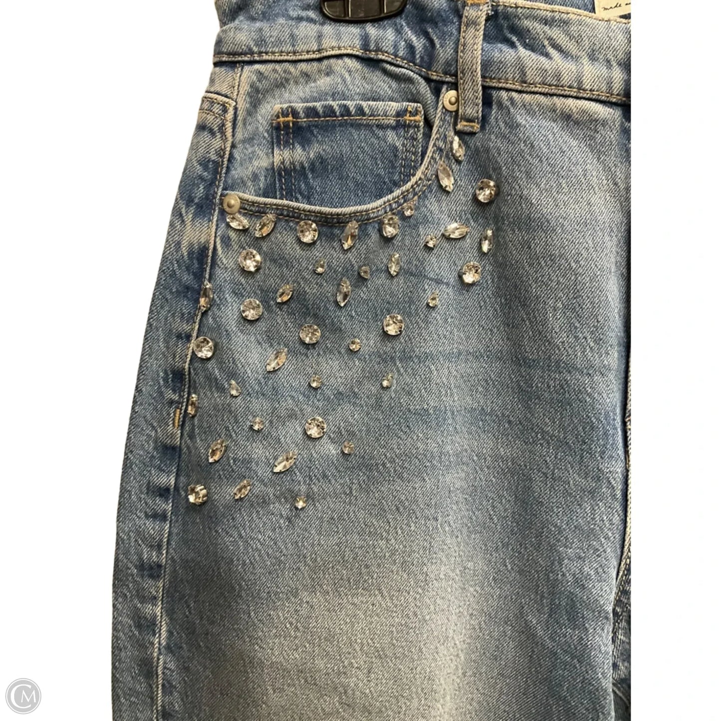 Jeans Straight By Loft In Blue Denim, Size: 8