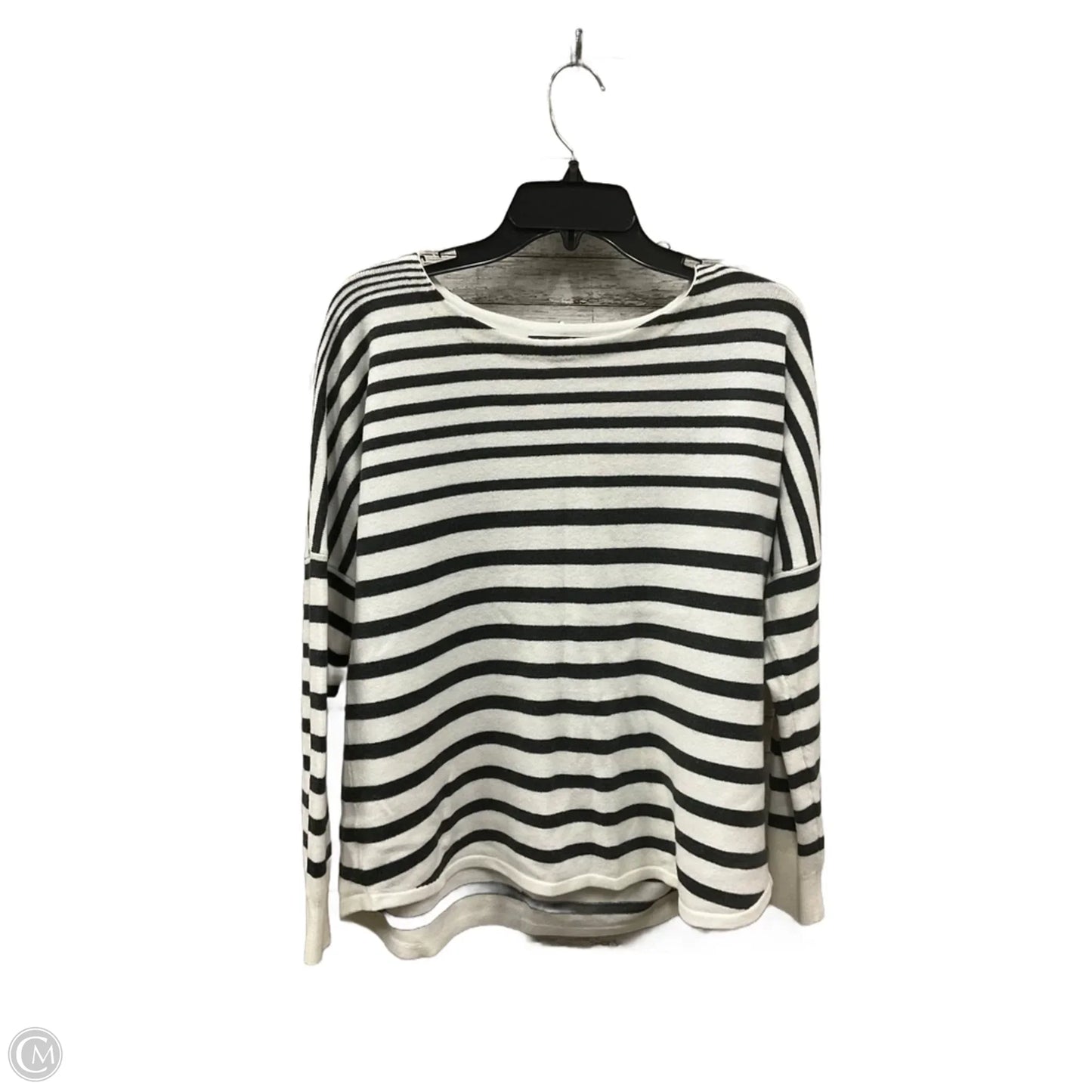 Top Long Sleeve By French Connection In Striped Pattern, Size: Xs