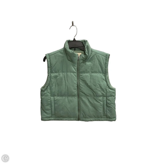 Vest Puffer & Quilted By Thread And Supply In Green, Size: M