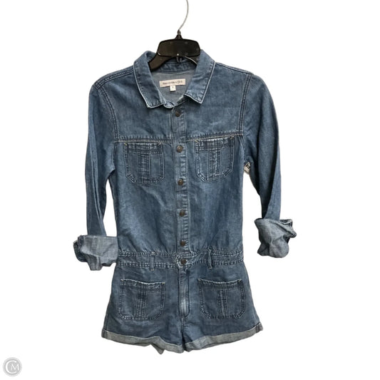 Romper By Abercrombie And Fitch In Blue Denim, Size: 4