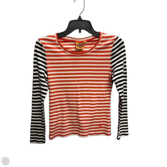 Top Long Sleeve Designer By Tory Burch In Striped Pattern, Size: S