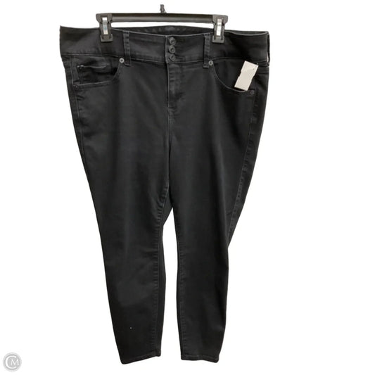 Jeans Jeggings By Torrid In Black Denim, Size: 18