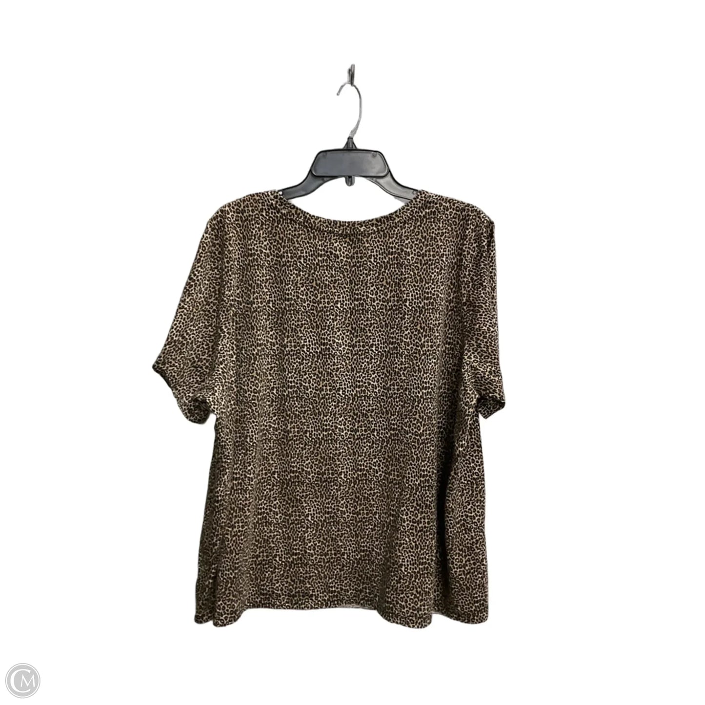 Top Short Sleeve By Michael By Michael Kors In Animal Print, Size: 3x