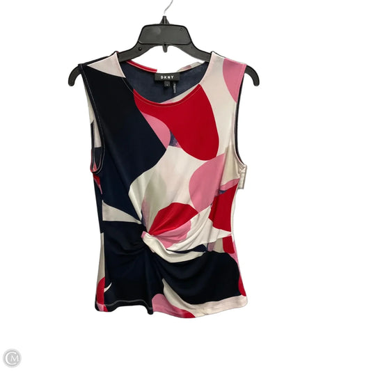 Top Sleeveless By Dkny In Multi-colored, Size: S