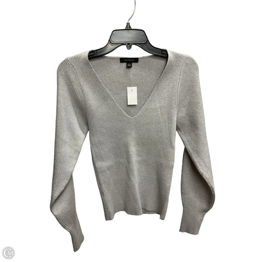 Top Long Sleeve By Ann Taylor In Silver, Size: M