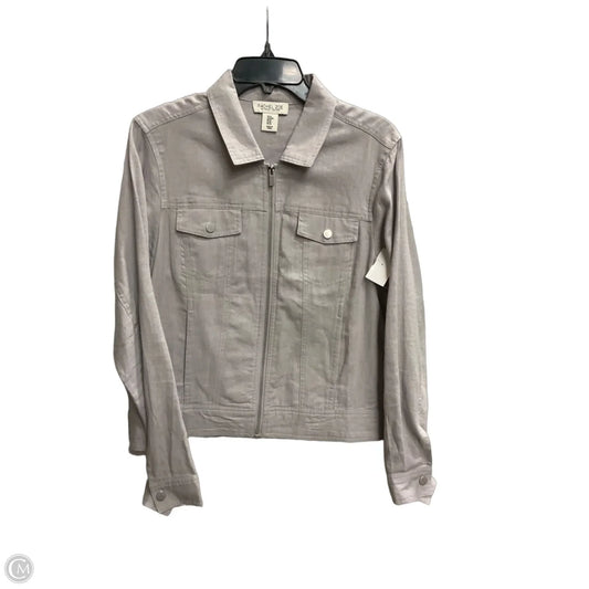 Jacket Shirt By Rachel Zoe In Grey, Size: M
