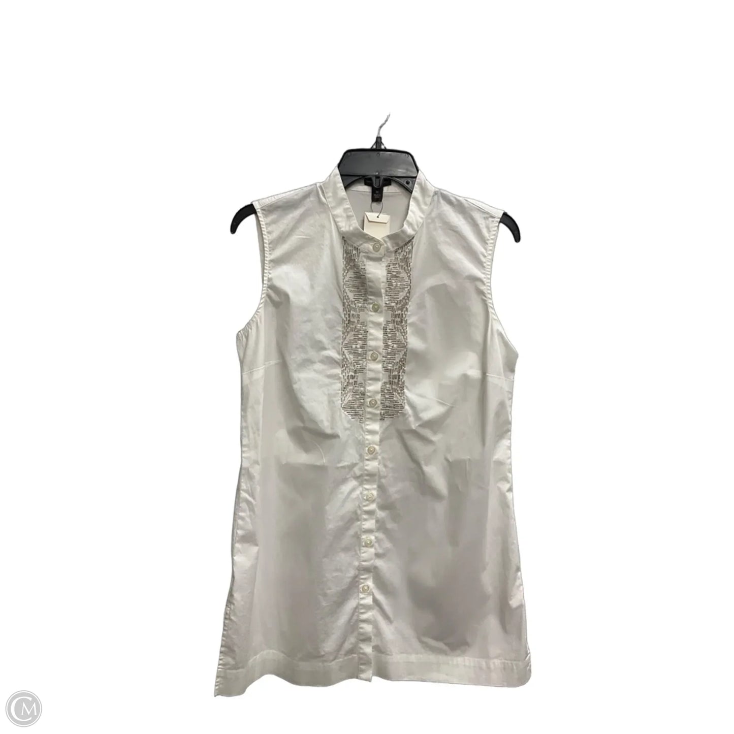 Top Sleeveless By Dana Buchman In White, Size: M