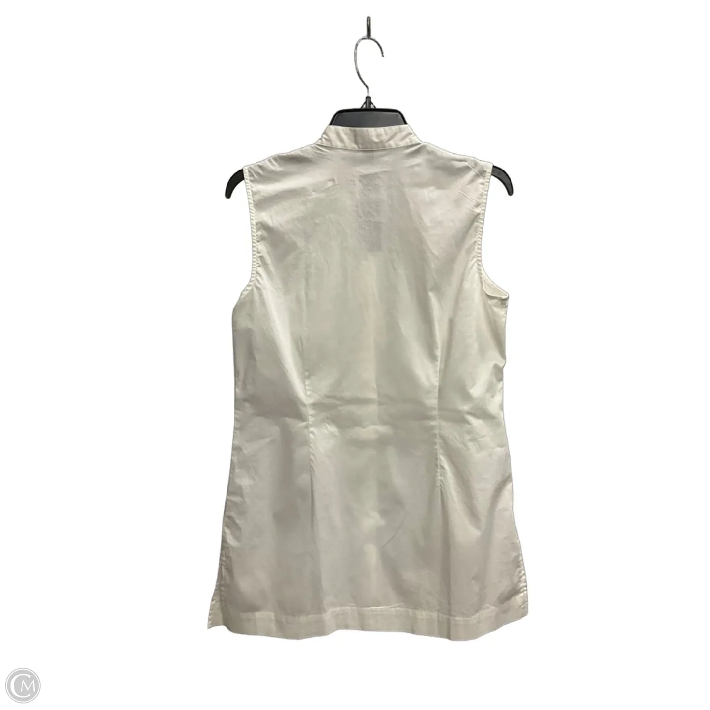 Top Sleeveless By Dana Buchman In White, Size: M