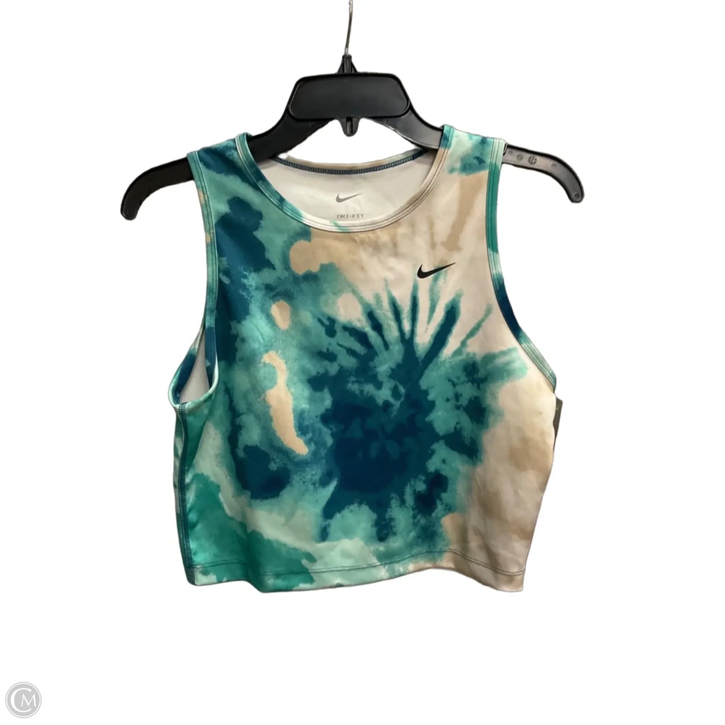 Athletic Tank Top By Nike Apparel In Tie Dye Print, Size: M