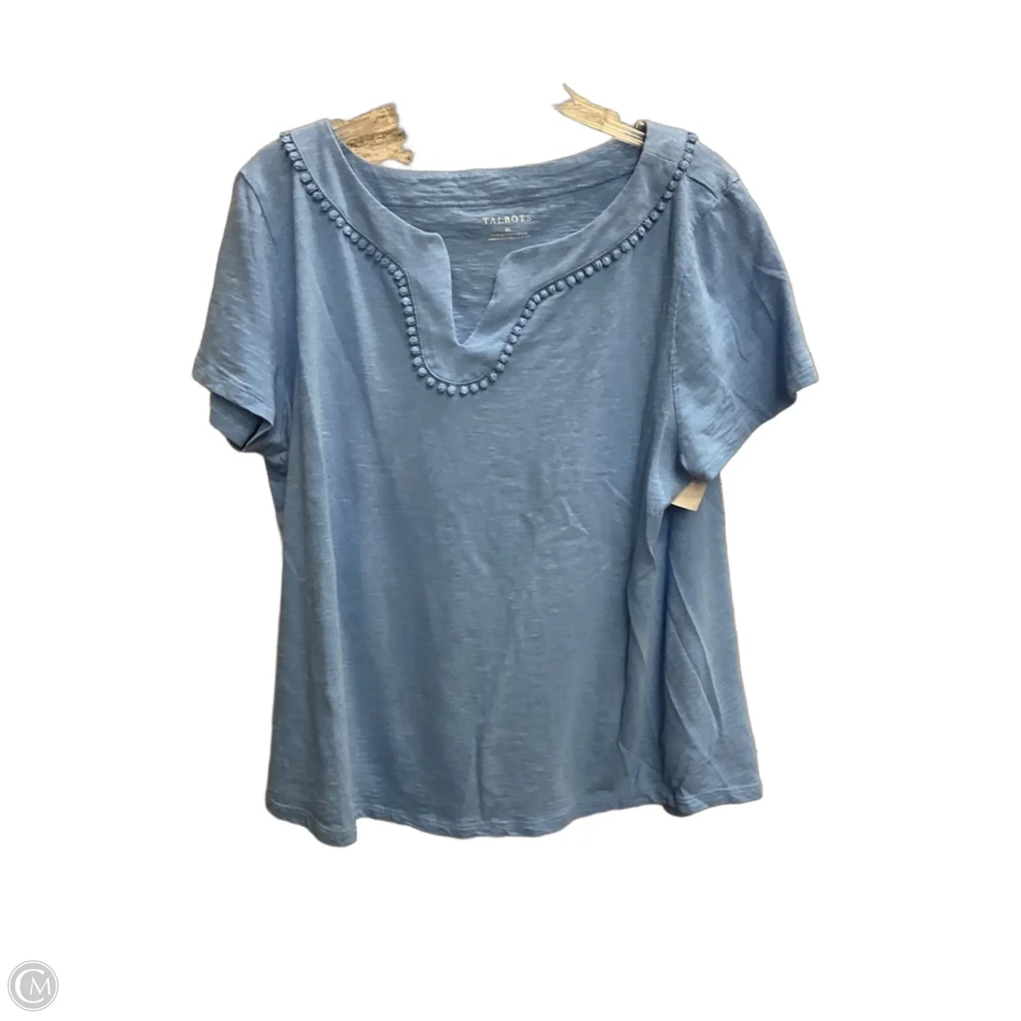 Top Short Sleeve By Talbots In Blue, Size: Xl