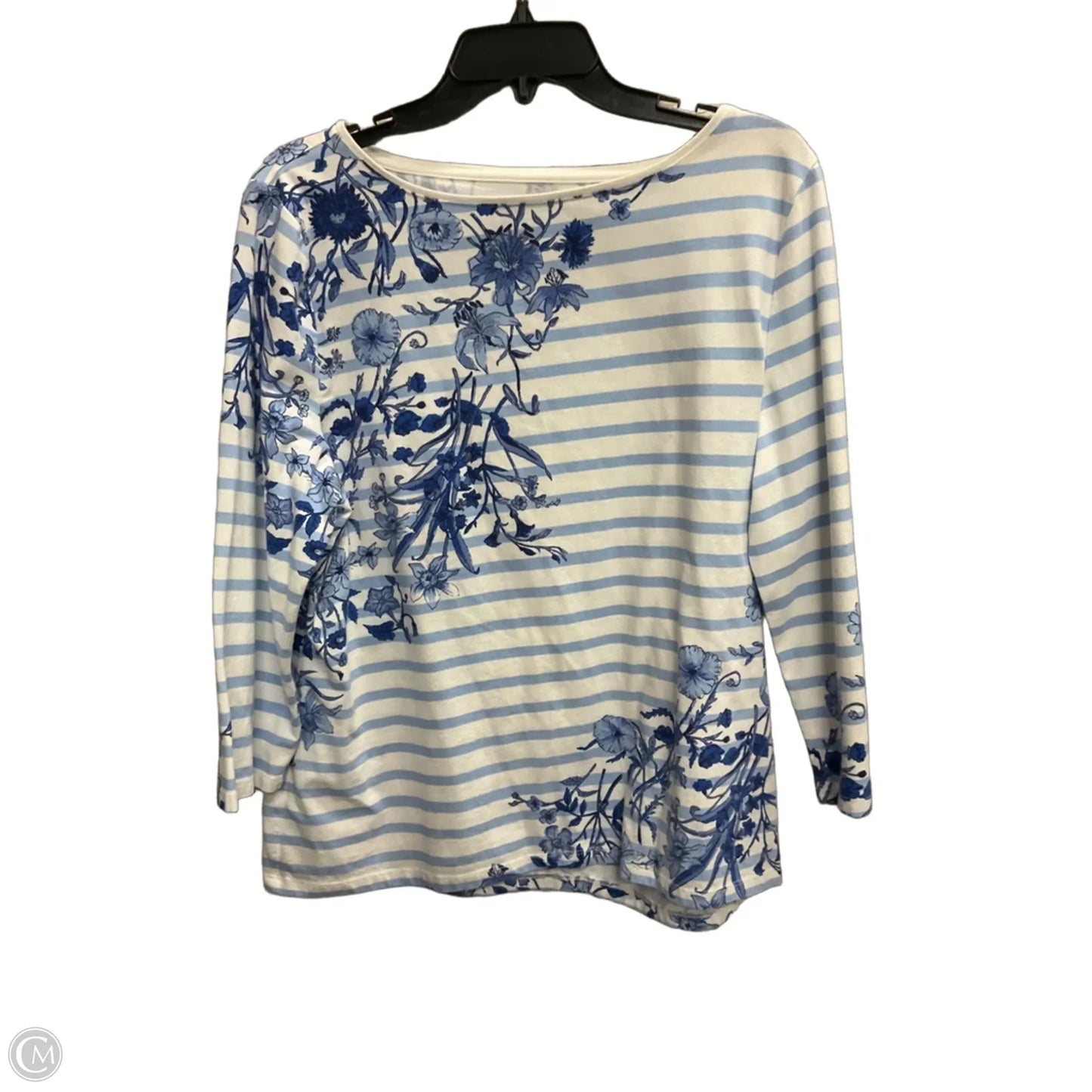 Top Long Sleeve By Talbots In White, Size: Xl