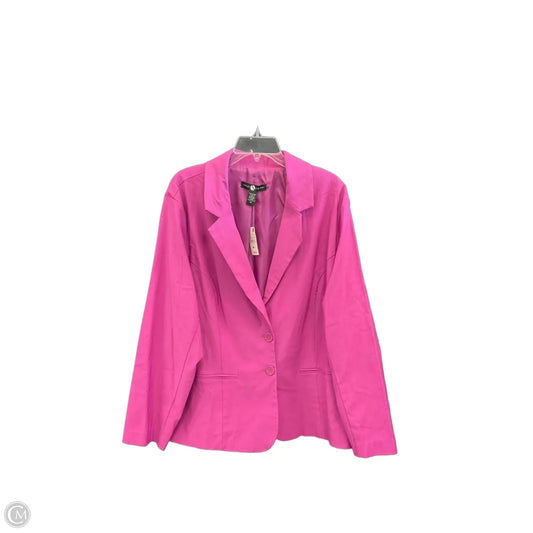 Blazer By Ashley Stewart In Pink, Size: 3x