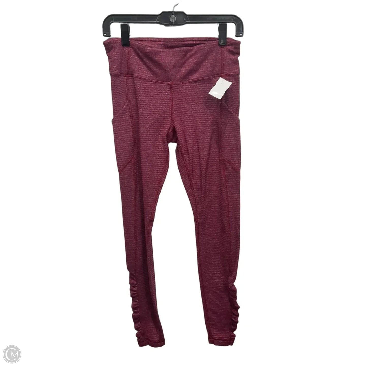 Athletic Leggings By Lululemon In Red, Size: M