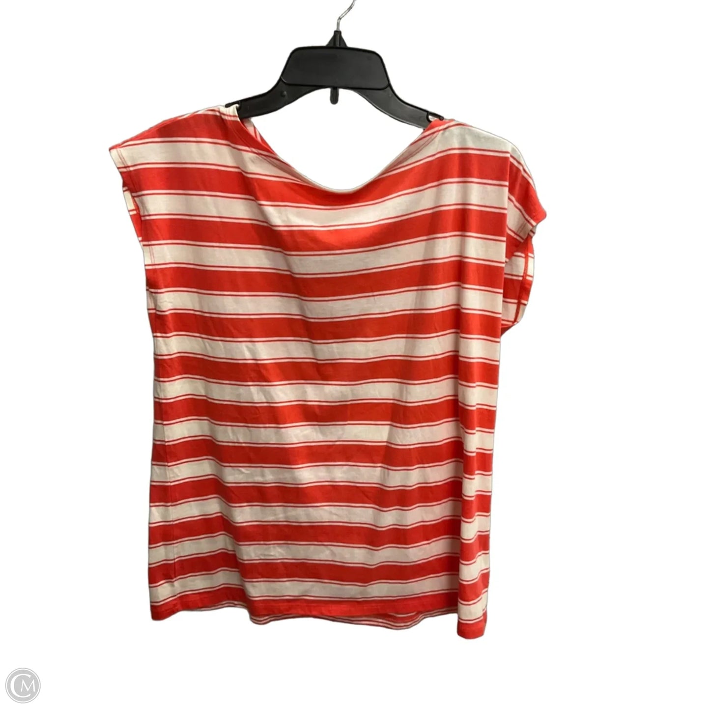 Top Short Sleeve By Talbots In Striped Pattern, Size: Xl