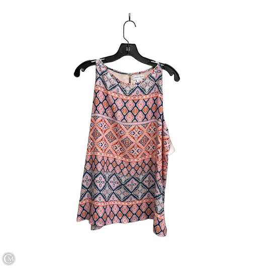 Top Sleeveless By Adrienne Vittadini In Pink, Size: Xl