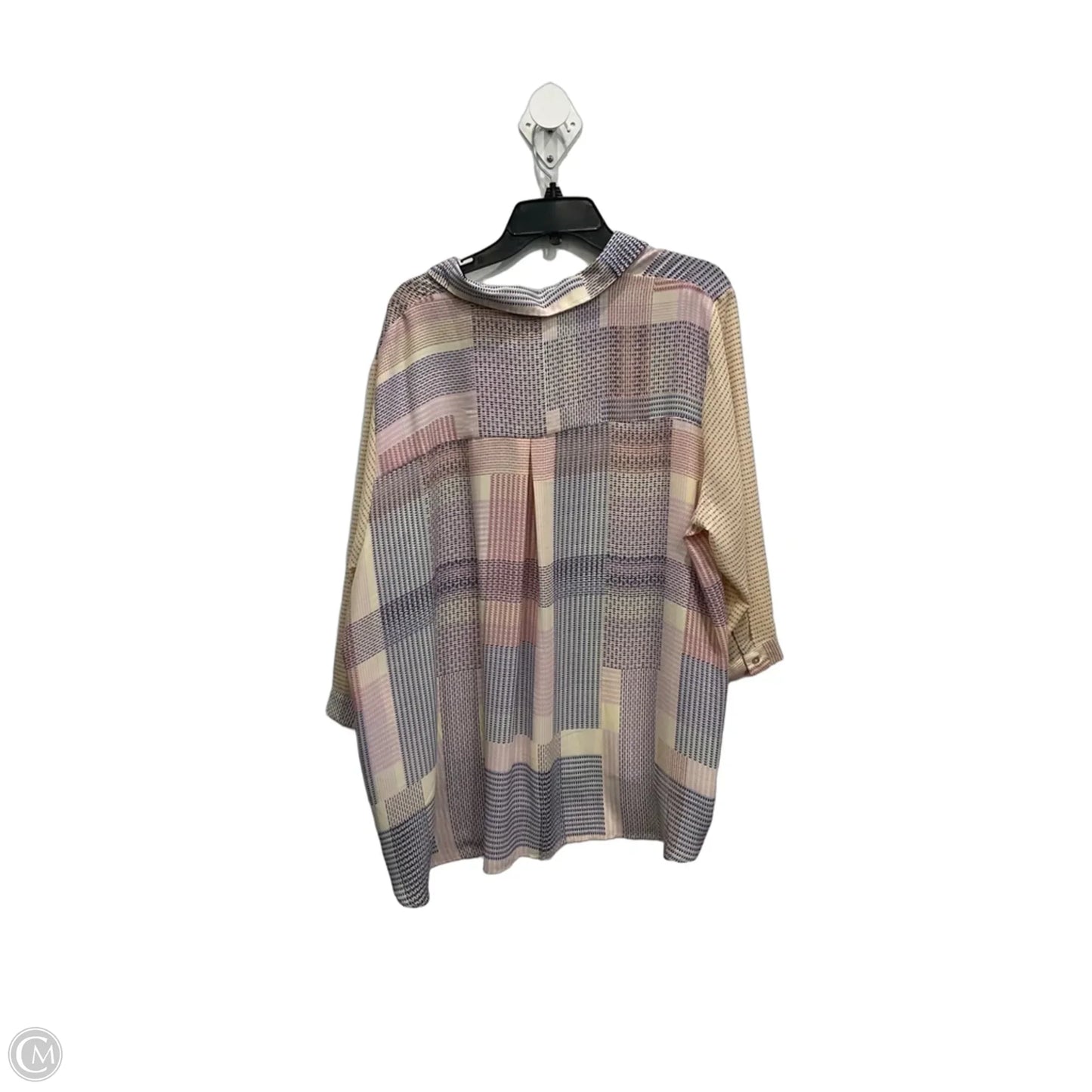 Blouse Long Sleeve By Rose And Olive In Cream, Size: 3x