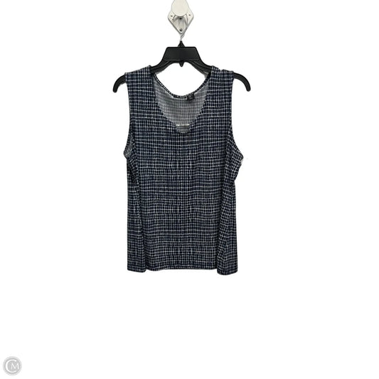 Top Sleeveless By Tahari In Navy, Size: Xl