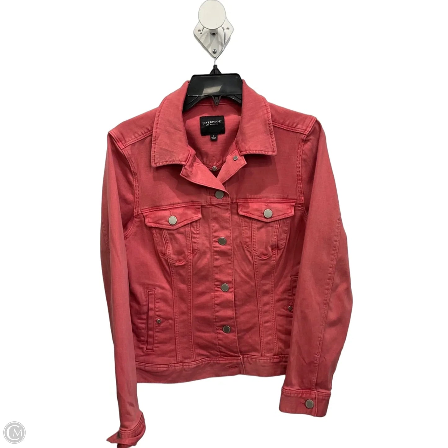 Jacket Denim By Liverpool In Red Denim, Size: S