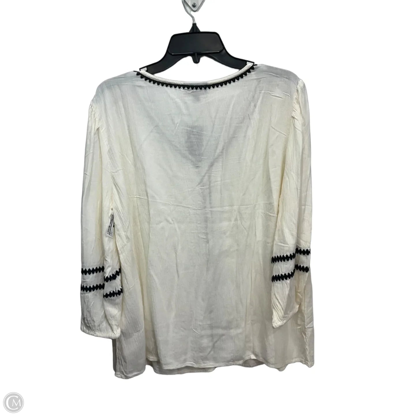 Top Long Sleeve By Style And Company In Cream, Size: S