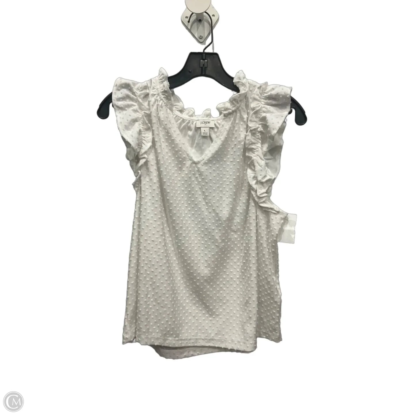 Top Sleeveless By J. Crew In White, Size: L