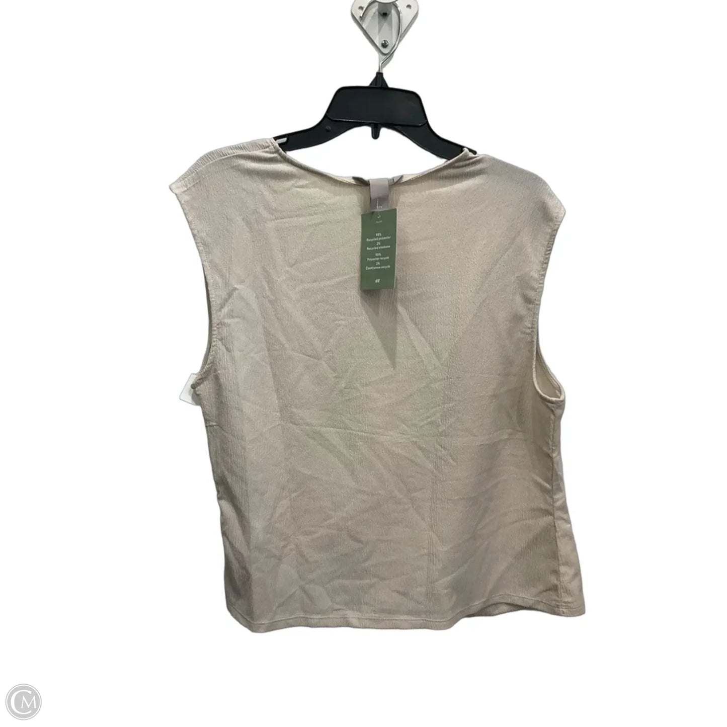 Top Sleeveless By H&m In Taupe, Size: Xl