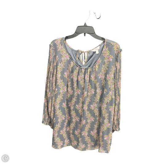 Top Long Sleeve By Lc Lauren Conrad In Multi-colored, Size: 3x