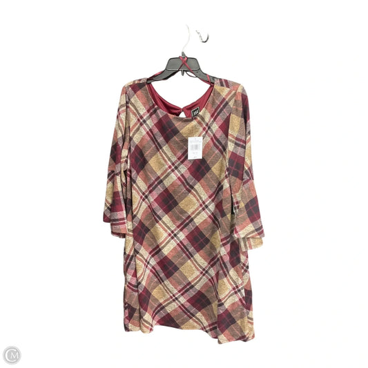 Dress Casual Midi By Jessica Howard In Plaid Pattern, Size: 3x