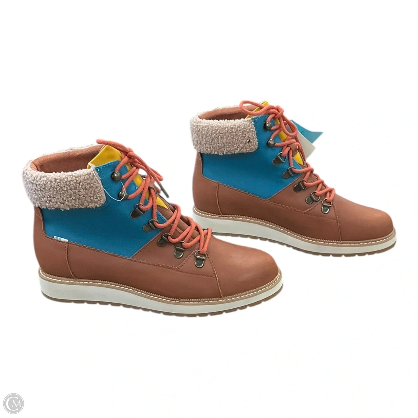 Boots Ankle Flats By Toms In Brown, Size: 9